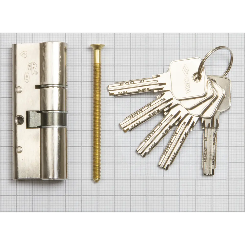 Цилиндр Cisa Astral S ОА3S1-19.12, 30x10x40 мм, ключ/ключ, цвет никель, без вертушки STLM-2003209 - Вид №2