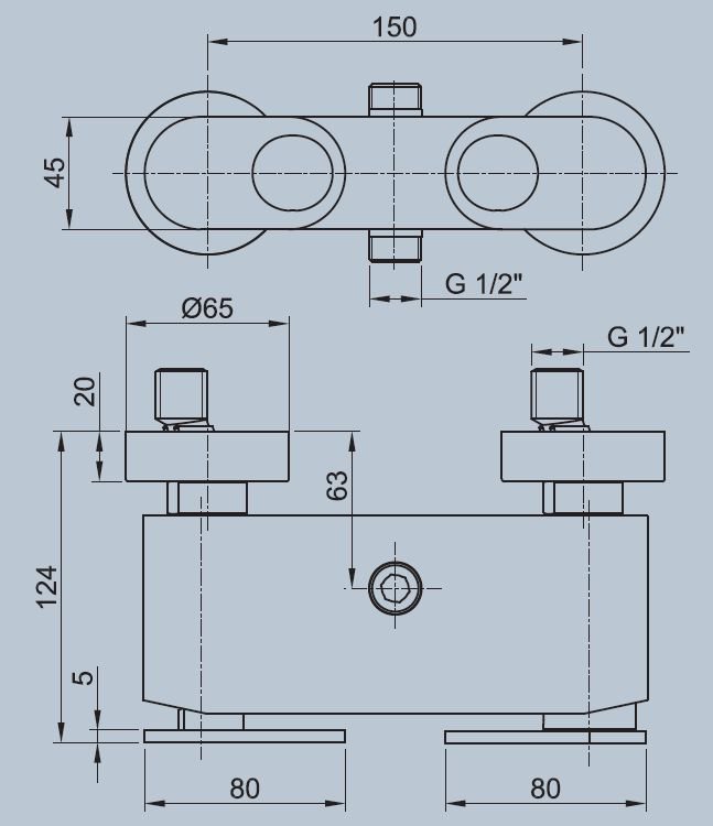 Смеситель для душа Cezares BUTTERFLY-DM-04 - Вид №1