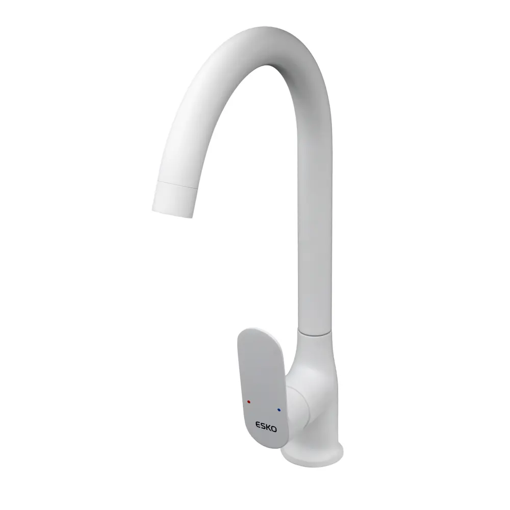 Смеситель кухонный Esko Annecy AN 519W высота 33.4 см цвет белый AN519W STLM-2141888 - Вид №9