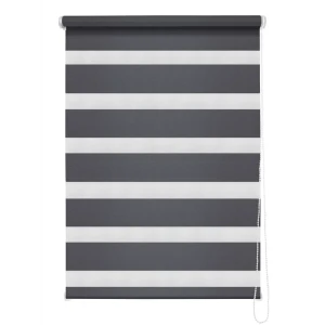 Штора рулонная день-ночь Madrid 80x160 см графит