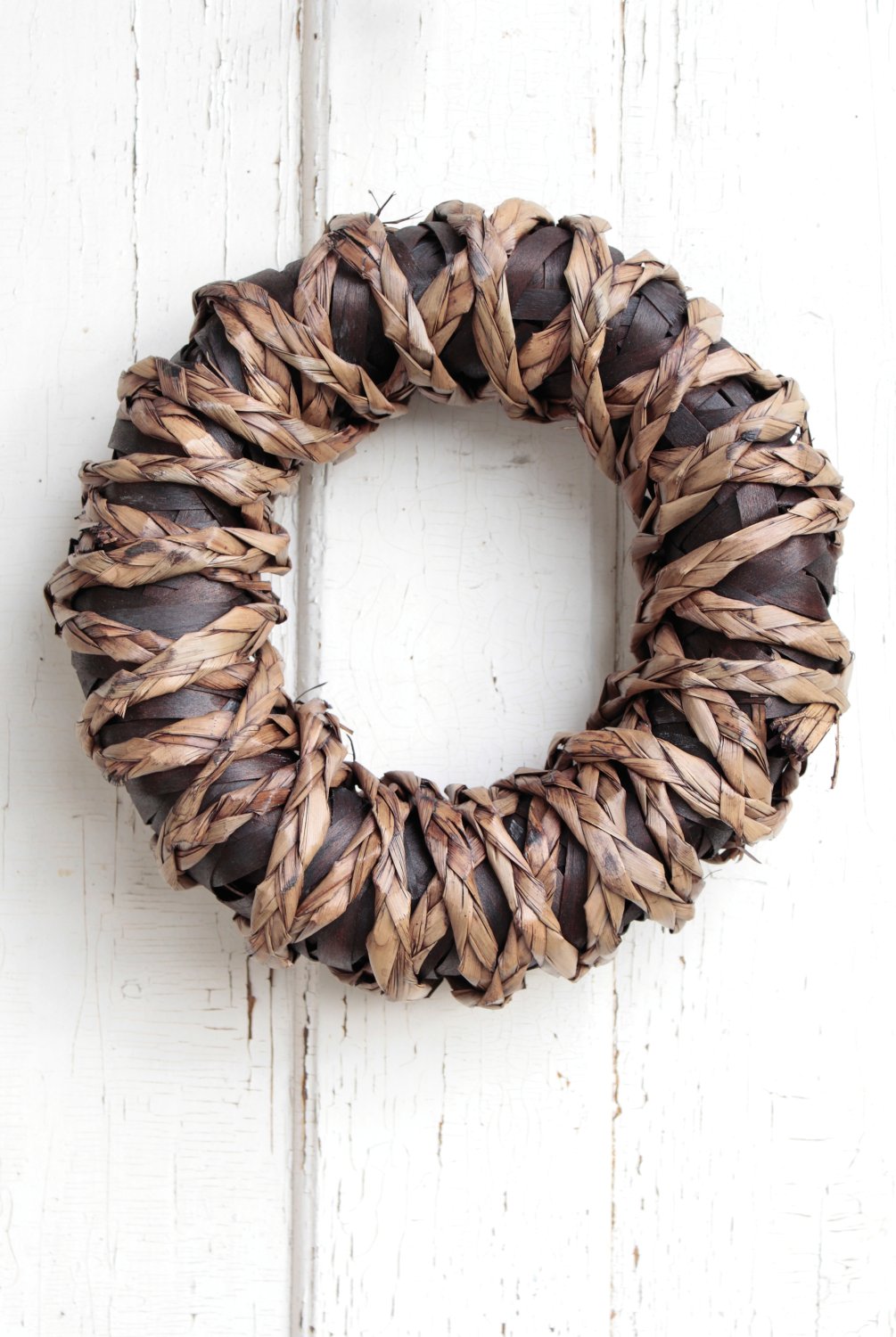 7624 666 a3 Искусственный декоративный венок 'природа' Ø 30 см, коричневый H-andreas  - Вид №3