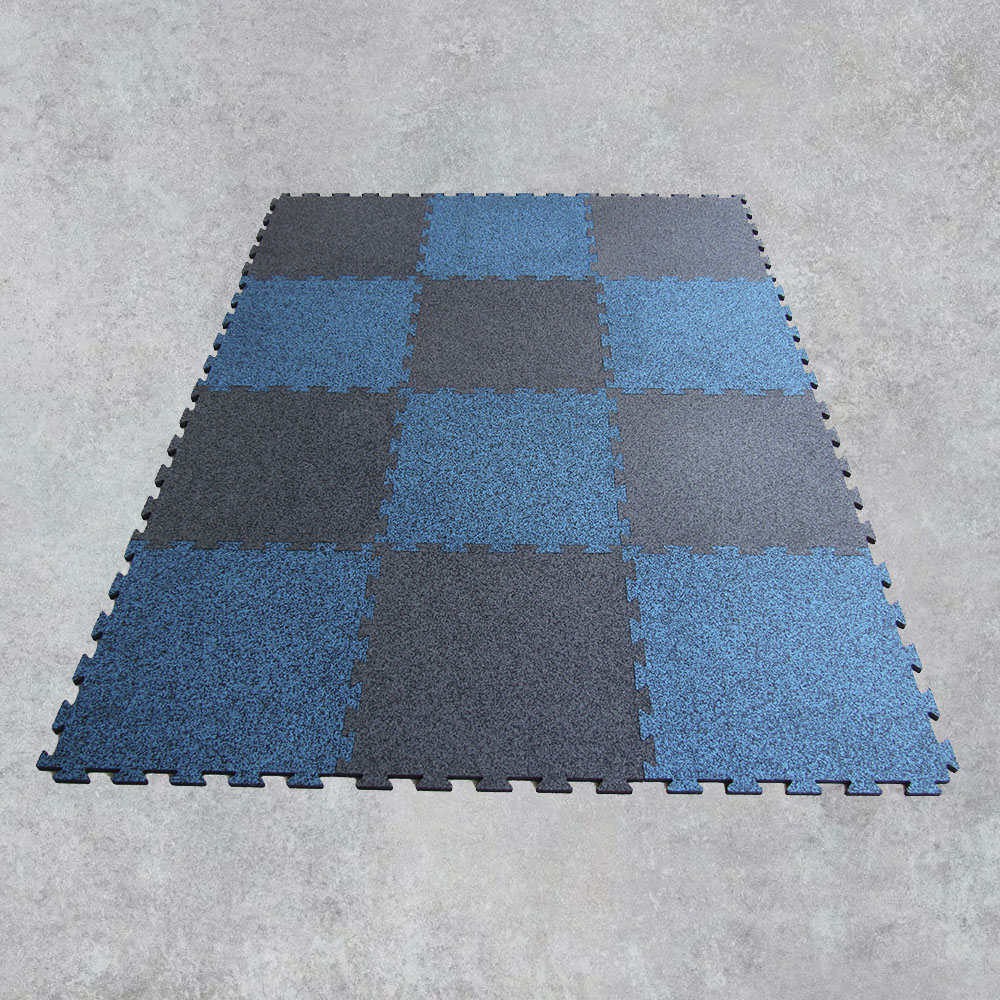 Плитка с соединением "Ласточкин хвост" синяя. Резиновое покрытие ЭКОПРОФИТ ПЛхСи001 - Вид №2