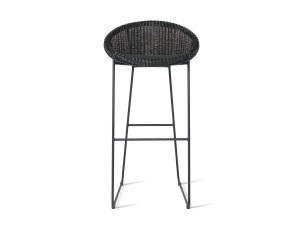 Высокий табурет в Lloyd loom с подставкой для ног