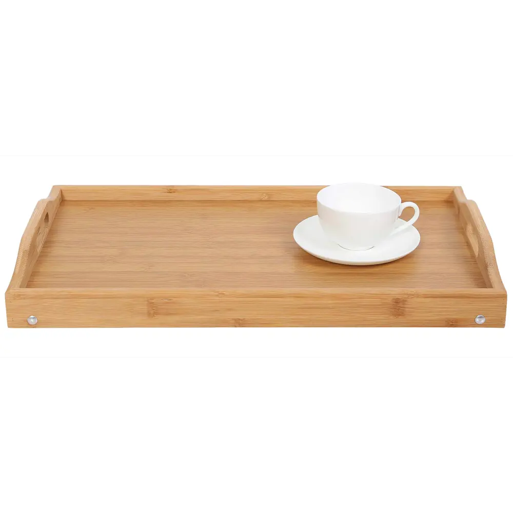 Столик-поднос прямоугольный 50x30 см бамбук цвет бежевый Santreyd STLM-2044026 - Вид №3