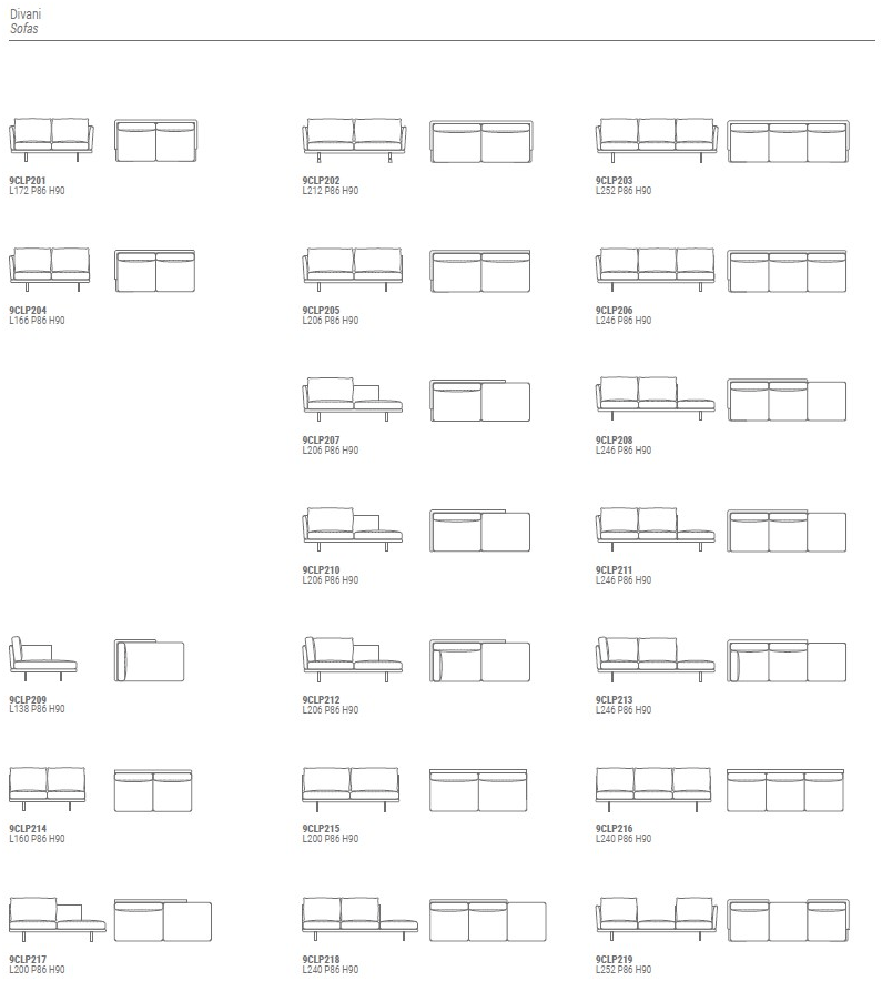 Marelli Угловой диван из ткани с шезлонгом Clipper sun-id-1418893 - Вид №11