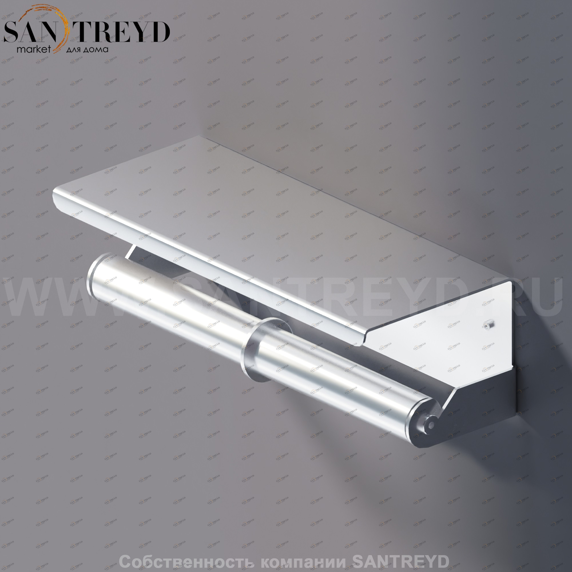 Agape MACH 2 Двойной держатель для туалетной бумаги хромированный сатин AMC20940SP