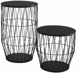 Ligne Roset Журнальный столик из лакированной стали круглый  19980510-19980515