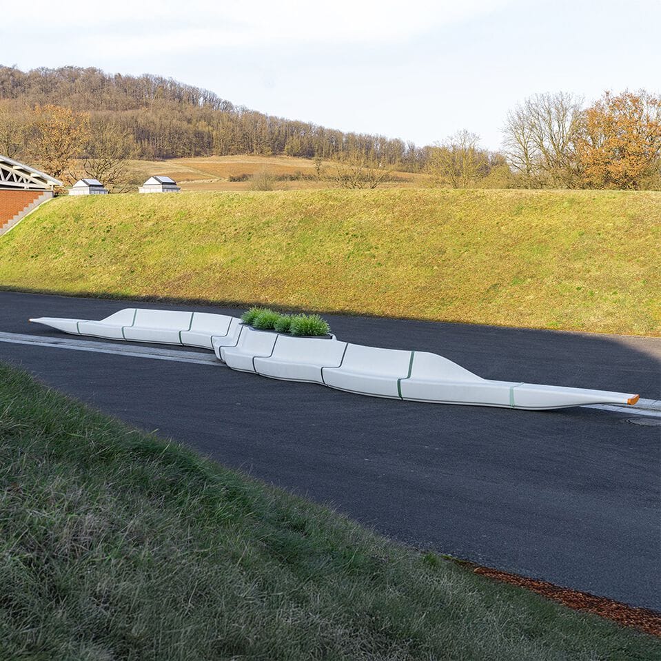 Модульная скамейка из переработанного пластика со спинкой BENKERT BANKE Ontigo ARCH-00086441 - Вид №2