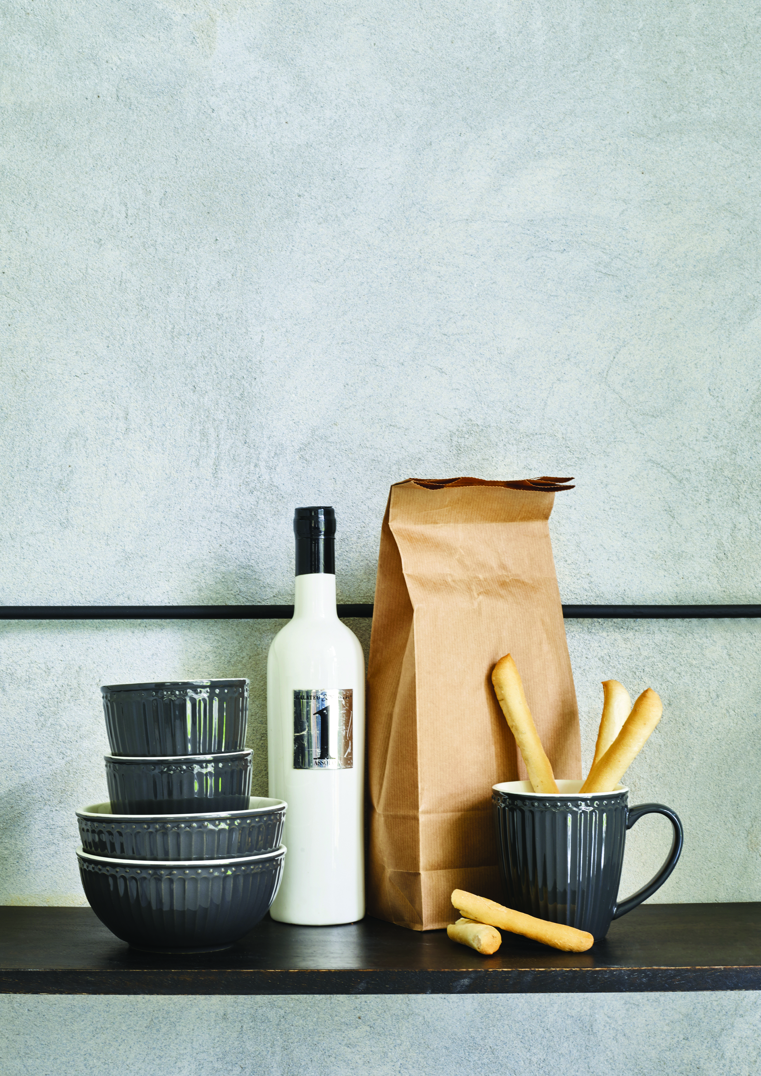 STWMUGAALI8806 Кружка "Alice Dark Grey" Greengate aw2018  - Вид №1