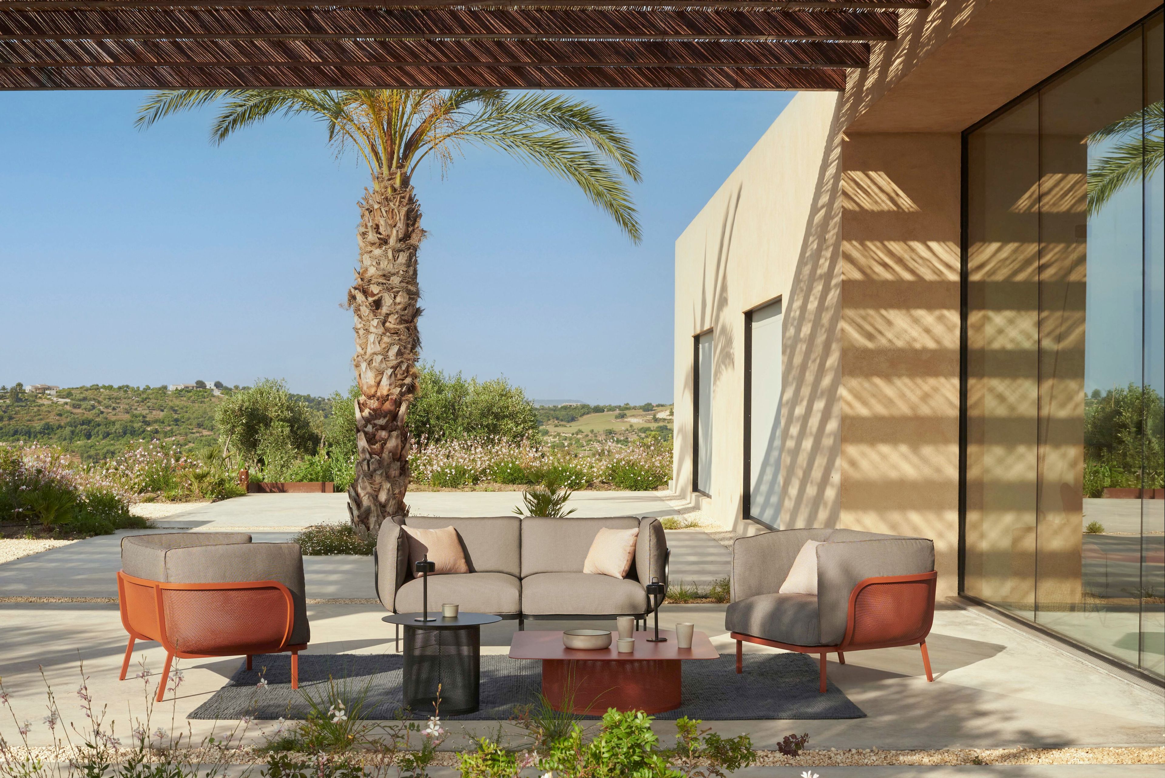 Ткань сад диван с полуостровом emu Cabla ARCH-00076765 - Вид №1