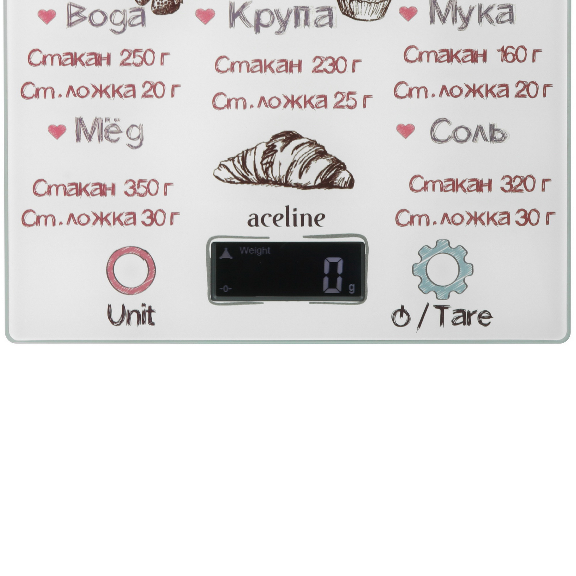 9100281 Кухонные весы Aceline GM-20W белый STDN-0056461 - Вид №2