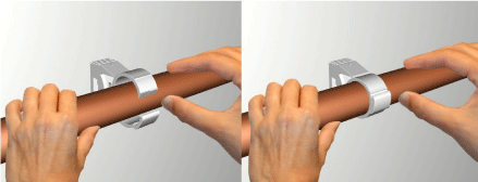 0854010 starQuick® Хомуты — серые для сантехнических труб и труб с электрокабелями для крепления стене, полу или потолку walraven  - Вид №2