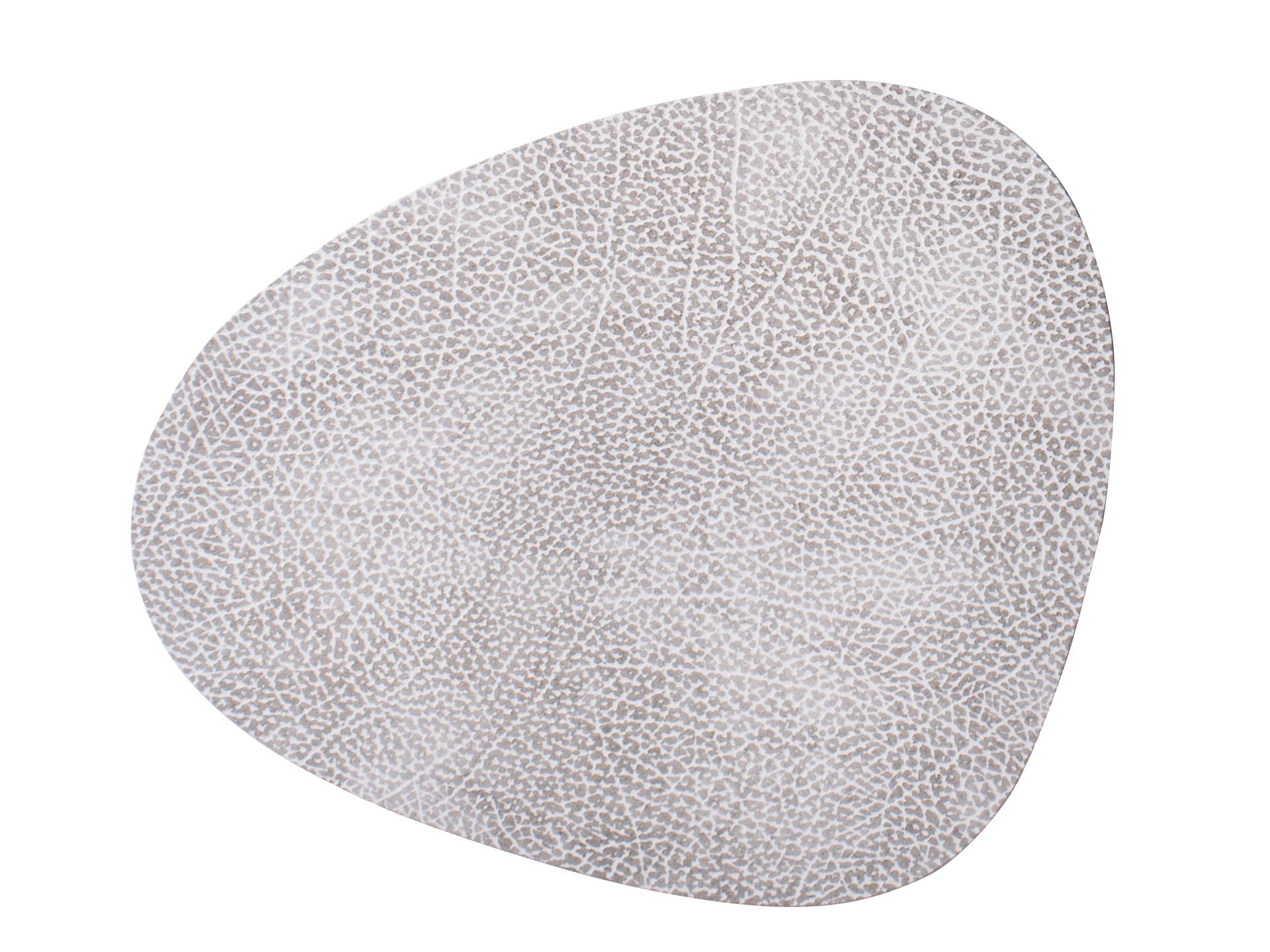 98931 HIPPO white-grey подстановочная салфетка фигурная 37x44 см, толщина 1,6 мм;LIND DNA 
