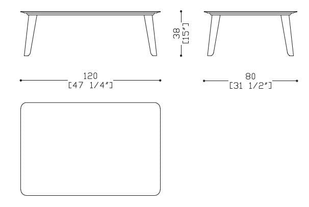 Прямоугольный стеклянный журнальный столик Sicis OWEN ARCH-00029371 - Вид №3