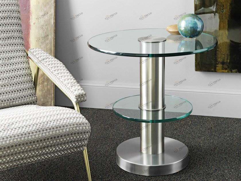 FontanaArte Круглый журнальный столик из флоат-стекла sun-id-1400321