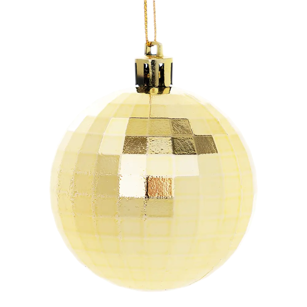 85156489 Елочный шар «Диско-шар» ø6 см пластик золотой STLM-0953945 Santreyd  - Вид №1