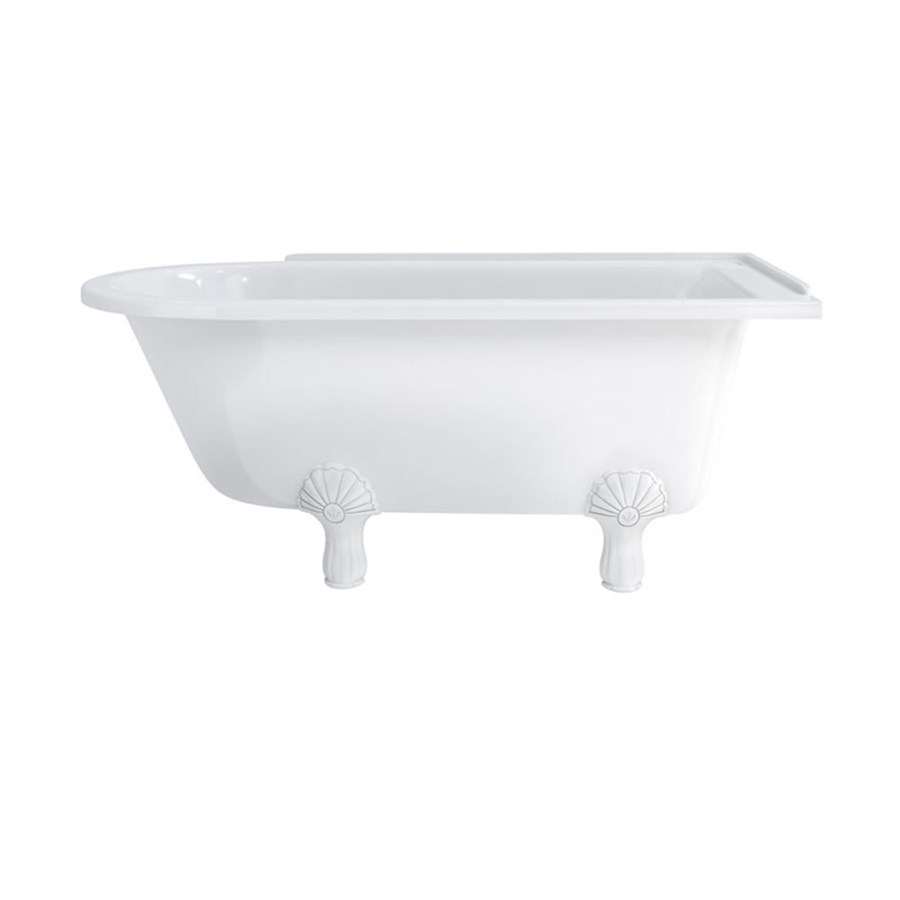 Burlington Душевая ванна для правой руки Hampton 150 см с роскошными ножками Правая рука с ножками Luxury Arc из хрома L2C E21  - Вид №5