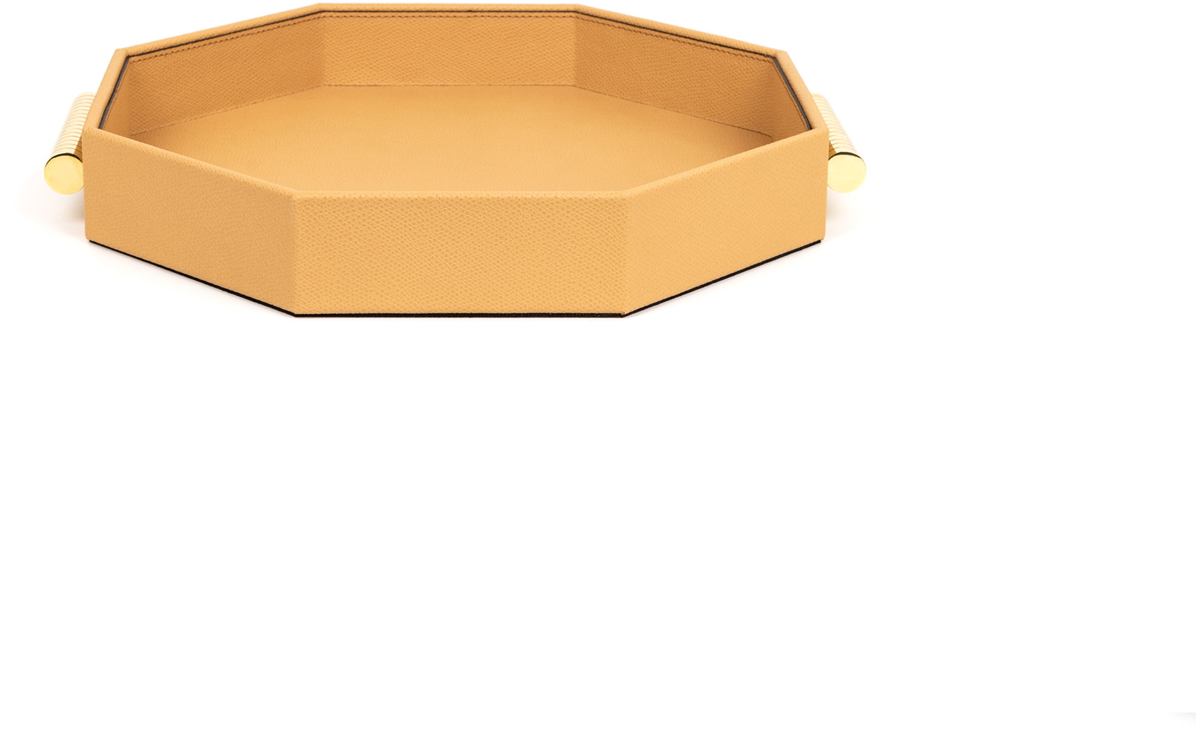 Поднос Grace Octagonal - 30X30 см/металл-хром/зернистая кожа_темно-серый