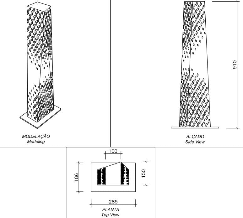 Стальной боллард Corten™ amop Hybrid ARCH-00085425 - Вид №2