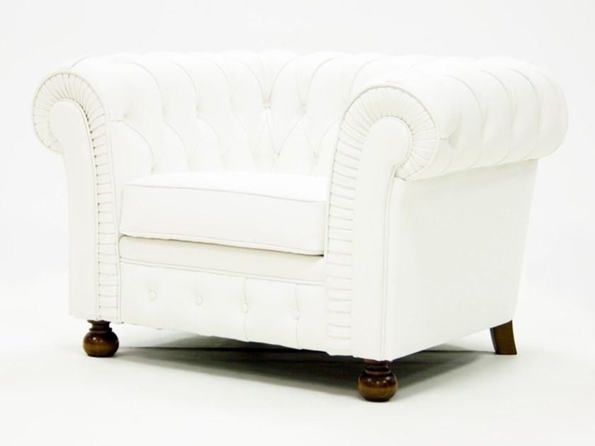 CREARTE COLLECTIONS Стеганое кожаное кресло с подлокотниками Chesterfield crearte 31 - Вид №1