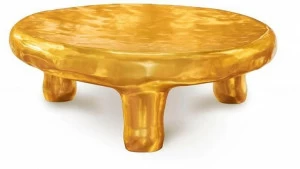 Scarlet Splendour Круглый журнальный столик из латуни Fools' gold