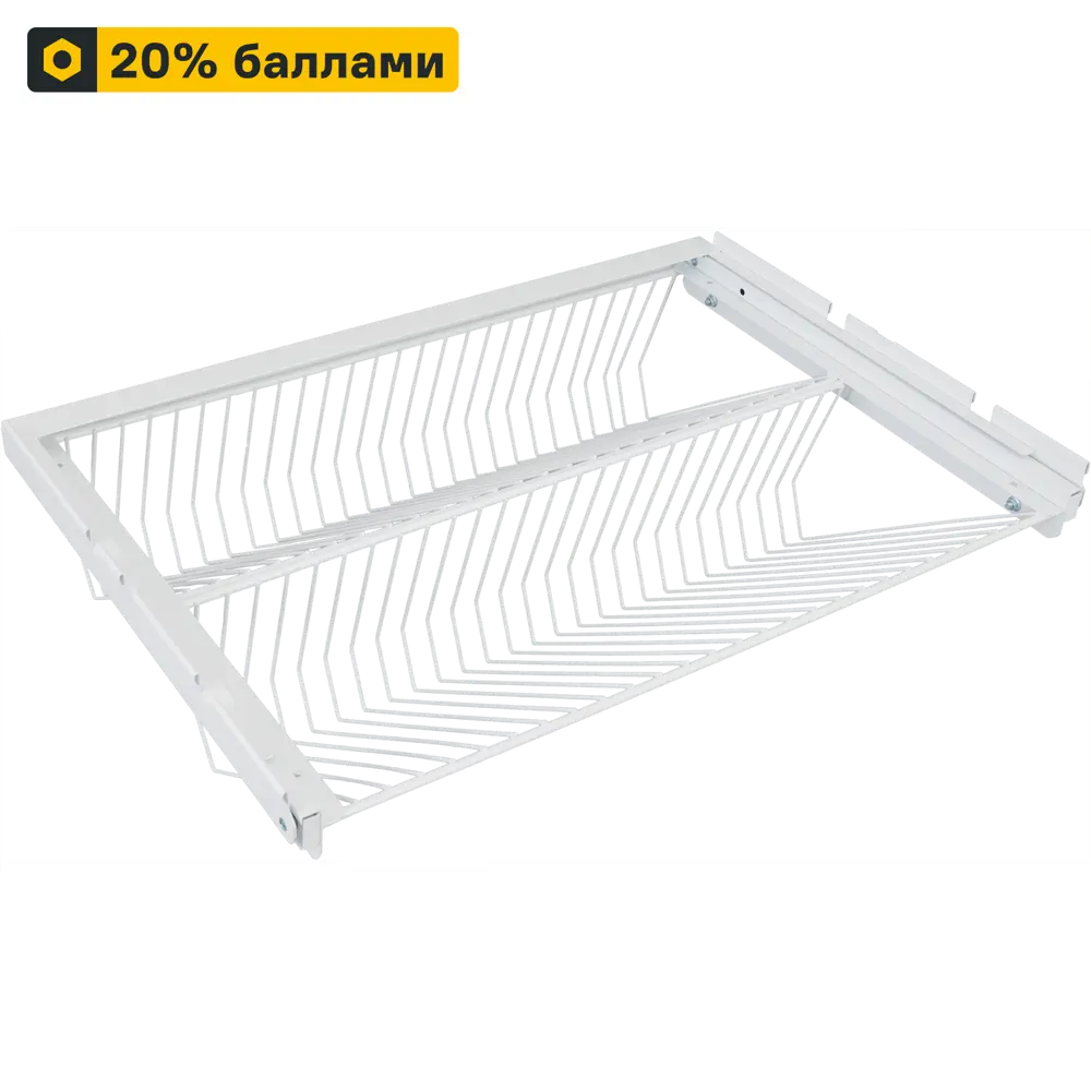 Выдвижная обувница ТИТАН-GS для систем хранения, белая 85127626 STLM-0059166