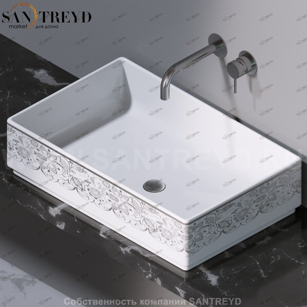 L620460P Накладная раковина на столешницу  прямоугольная A. e T. Italia Fly AeT ITALIA