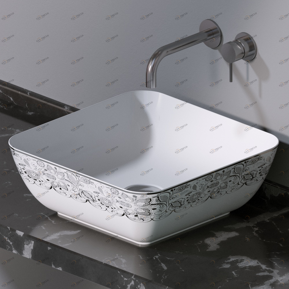 L602460P Накладная раковина на столешницу  прямоугольная A. e T. Italia ELITE AeT ITALIA