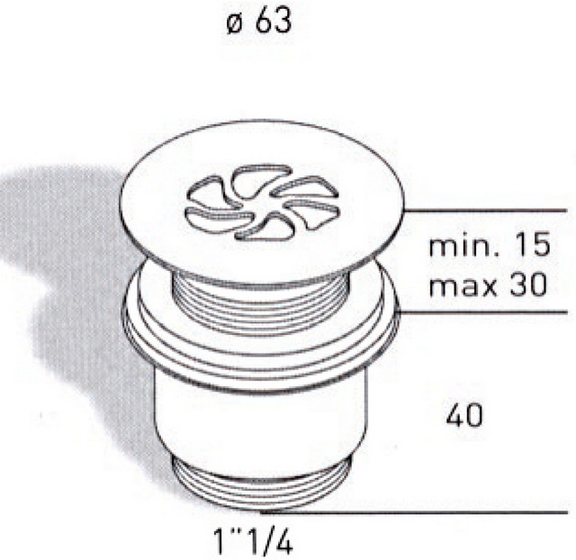 ML.RIC-10.125.BR Донный клапан Migliore Ml.Ric  - Вид №1