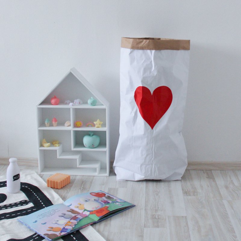 Эко-мешок для игрушек Big Heart из крафт бумаги VAMVIGVAM  282069 Белый;бежевый Santreyd  - Вид №1