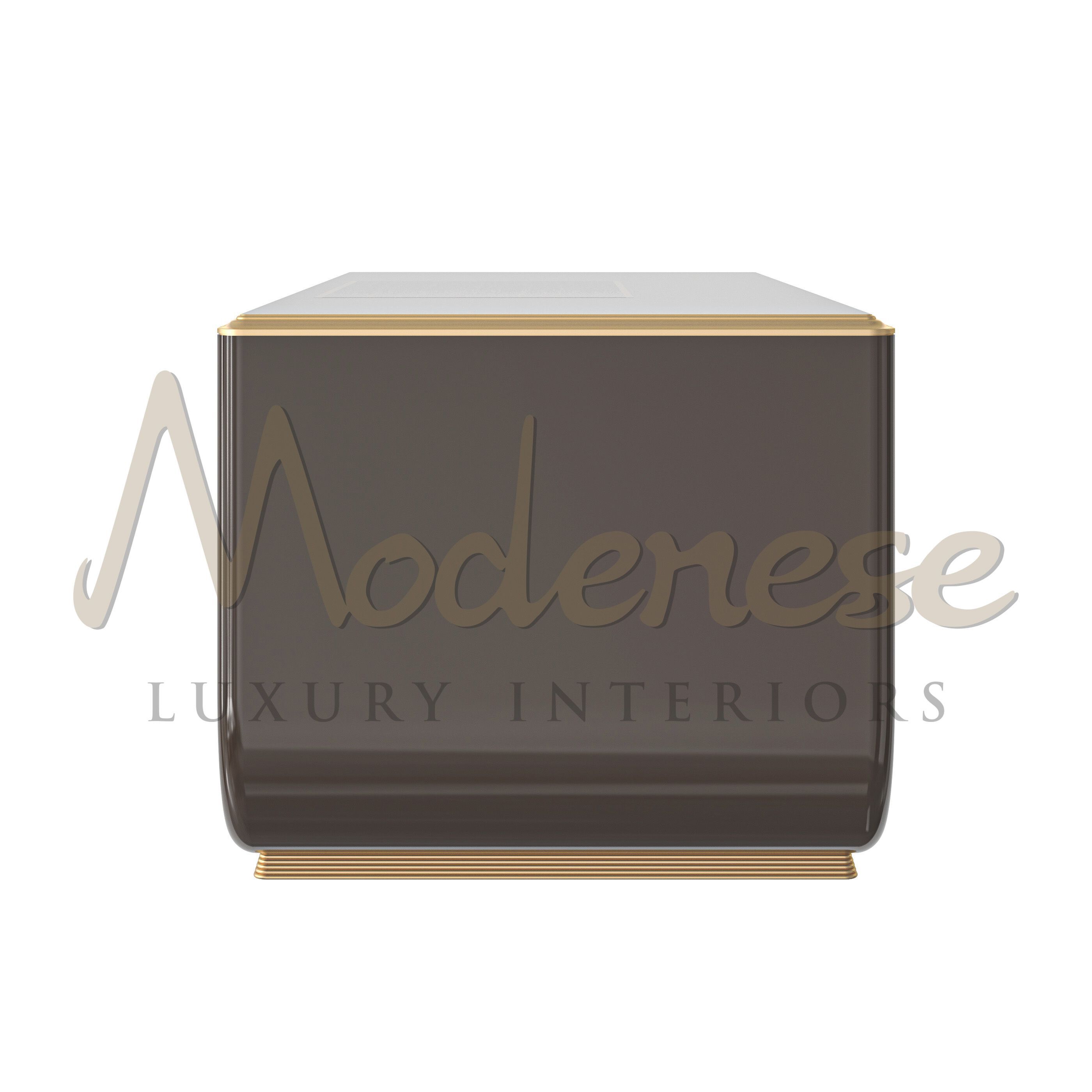 Черный исполнительный стол с ящиками Modenese Luxury Interiors MAKASSAR ARCH-00104958 - Вид №1