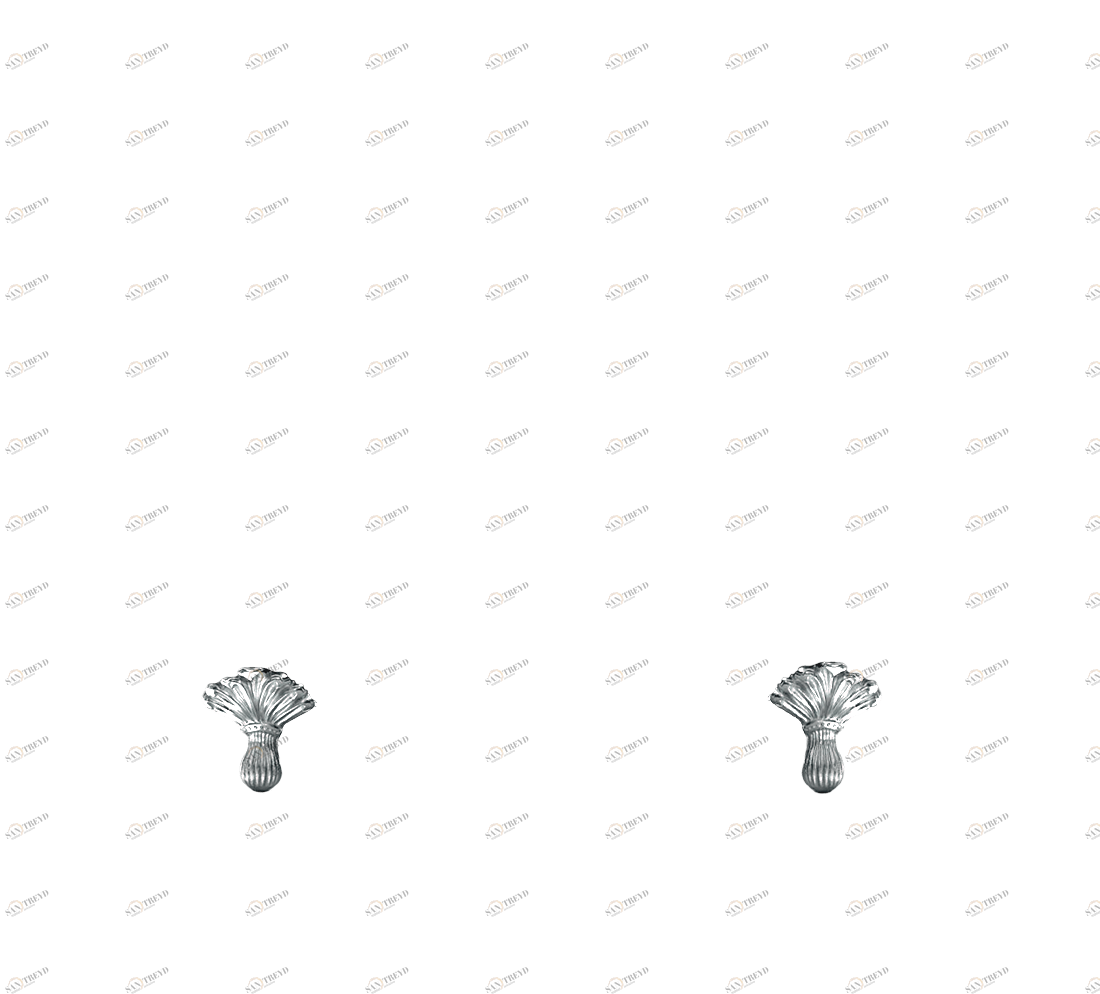 Gentry Home Bexley Cast iron bathtubs with feet Цветочный хром GH100536 