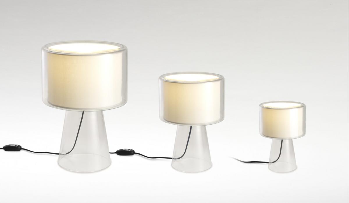 094944 Настольная лампа Mini перламутрово-белая Marset Mercer  - Вид №1