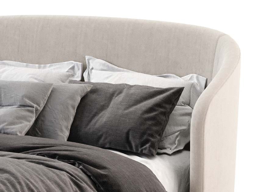 Бархатная двуспальная кровать с мягким изголовьем Stylish Club Fortune ARCH-00148202 - Вид №4