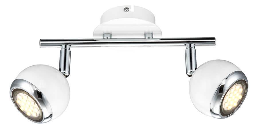 Спот потолочный галогеновый на 2 лампы белый Oman 57882-2 GLOBO OMAN 00-3891788 Белый Ceramica Globo - Вид №1