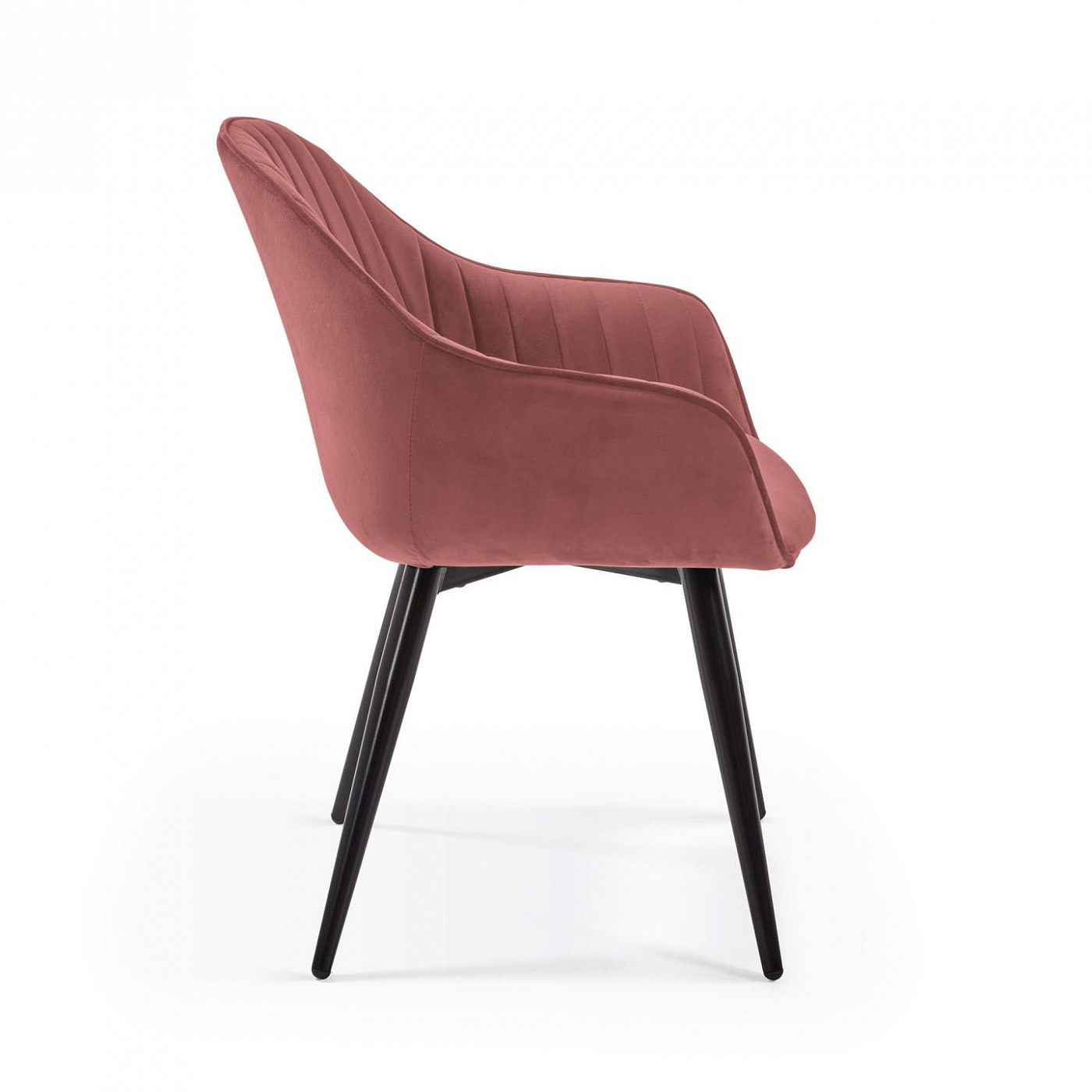 068799 Стул Herbert розовый бархат La Forma Fabia  - Вид №1
