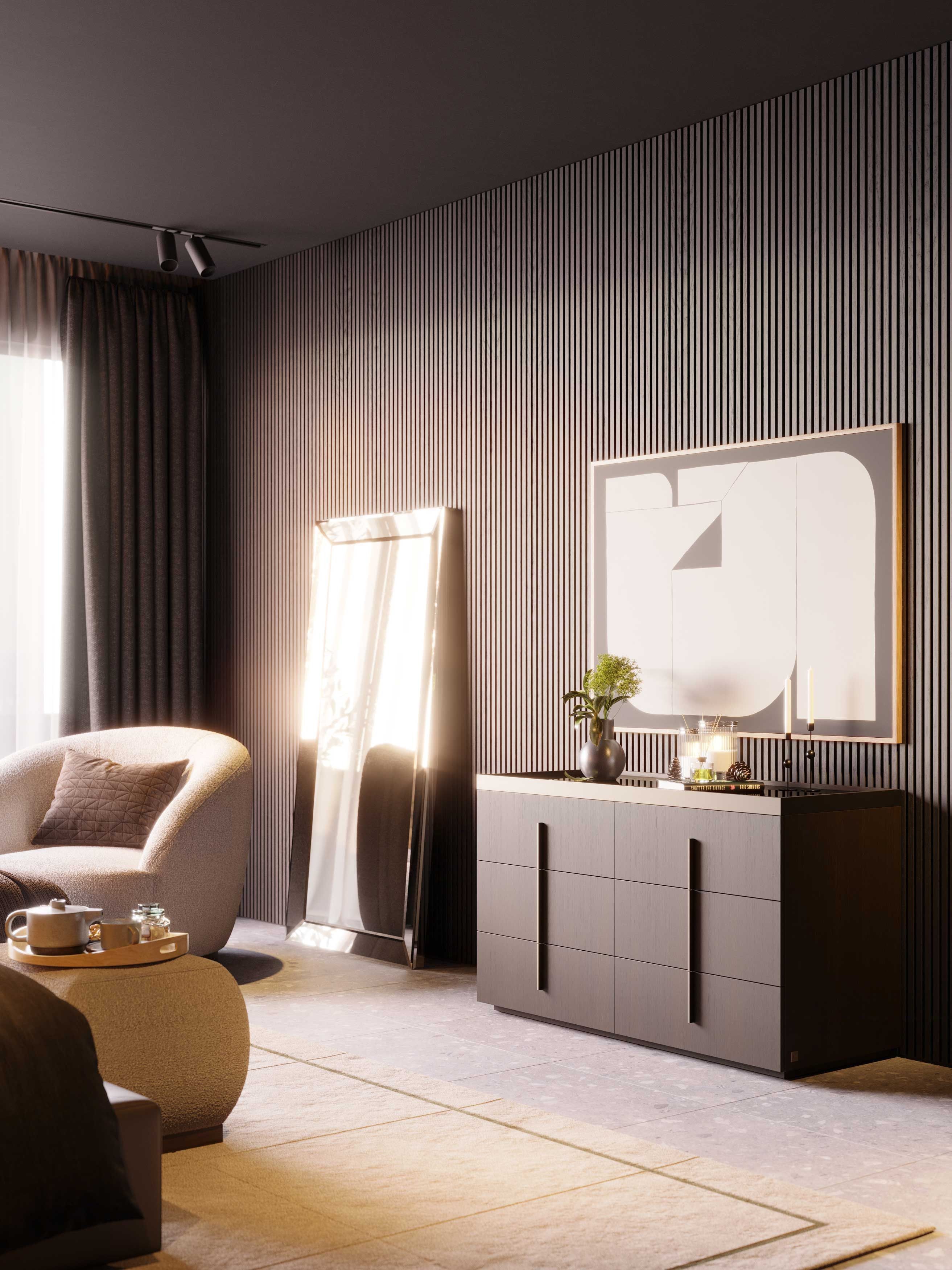 Прямоугольное напольное зеркало в рамке Stylish Club ARCH-00100846 - Вид №3