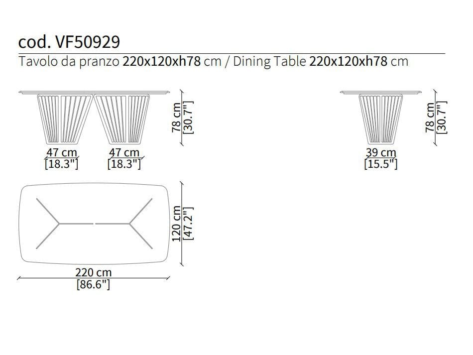 Металлический и мраморный обеденный стол Vittoria Frigerio Alfieri ARCH-00126413 - Вид №3