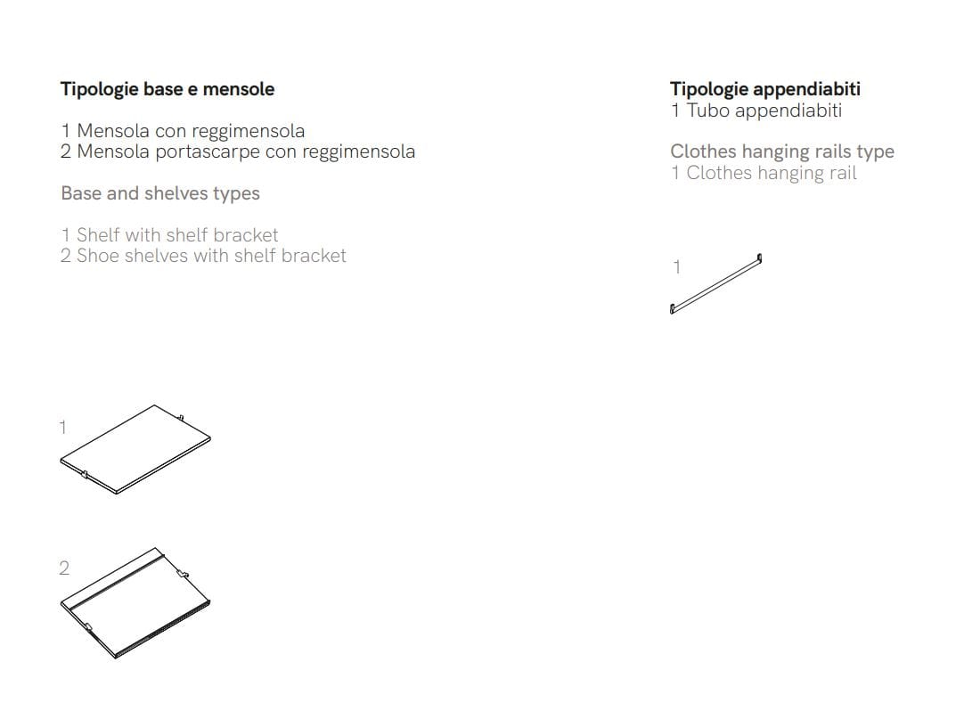 Модульная металлическая и деревянная гардеробная со встроенным освещением Adok ателье ARCH-00037993 - Вид №9