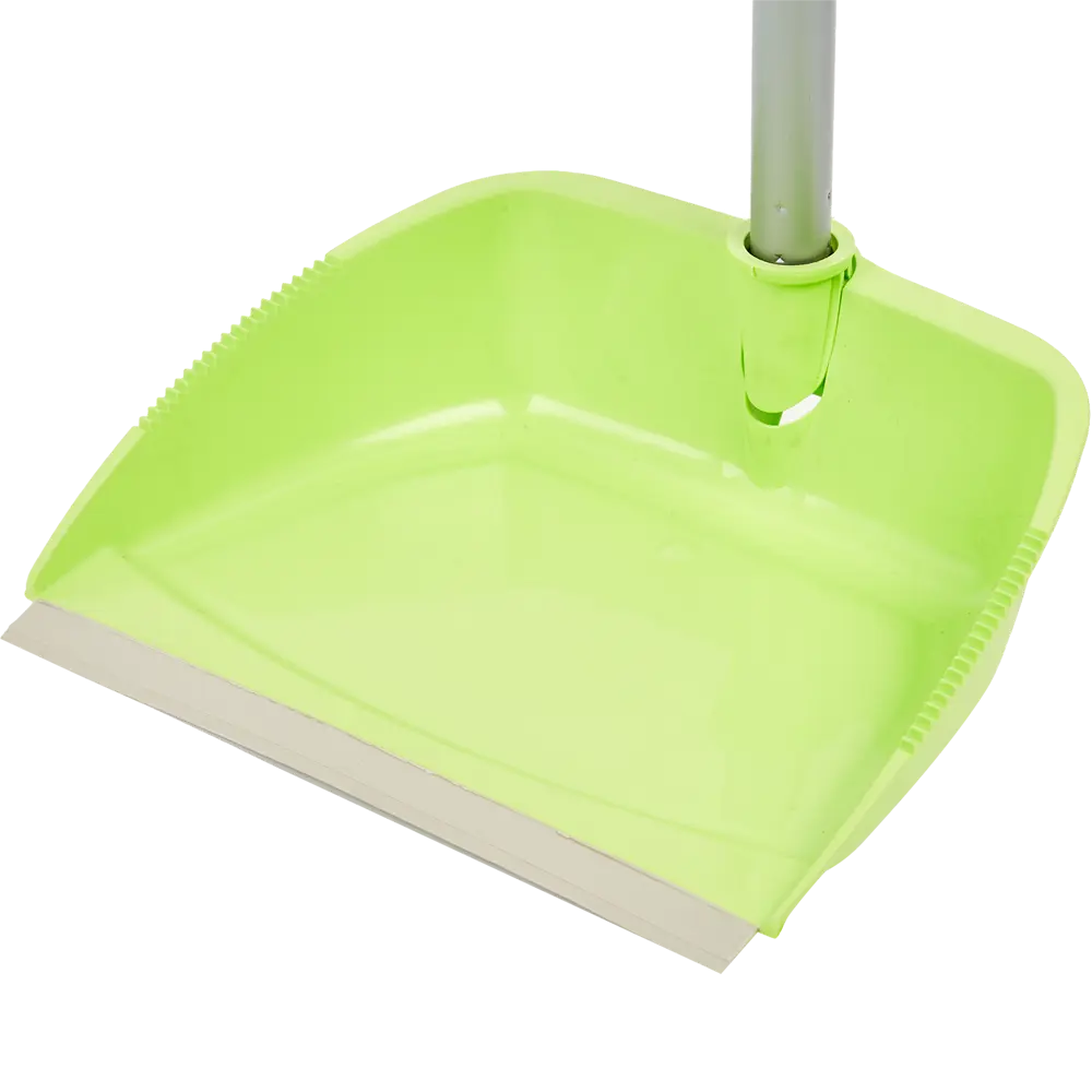 Щетка с совком Inloran Ленивка с ручкой 80 см цвет салатовый STLM-2108084 - Вид №2