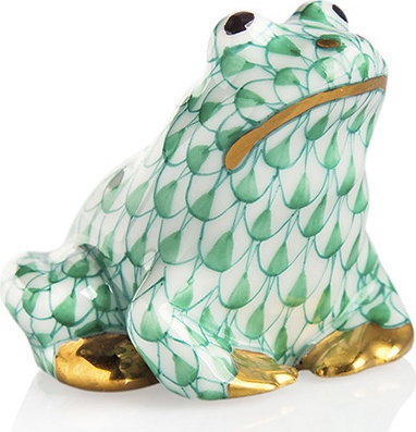 10551687 Herend Фигурка 3см "Лягушонок" (зеленая) Фарфор 