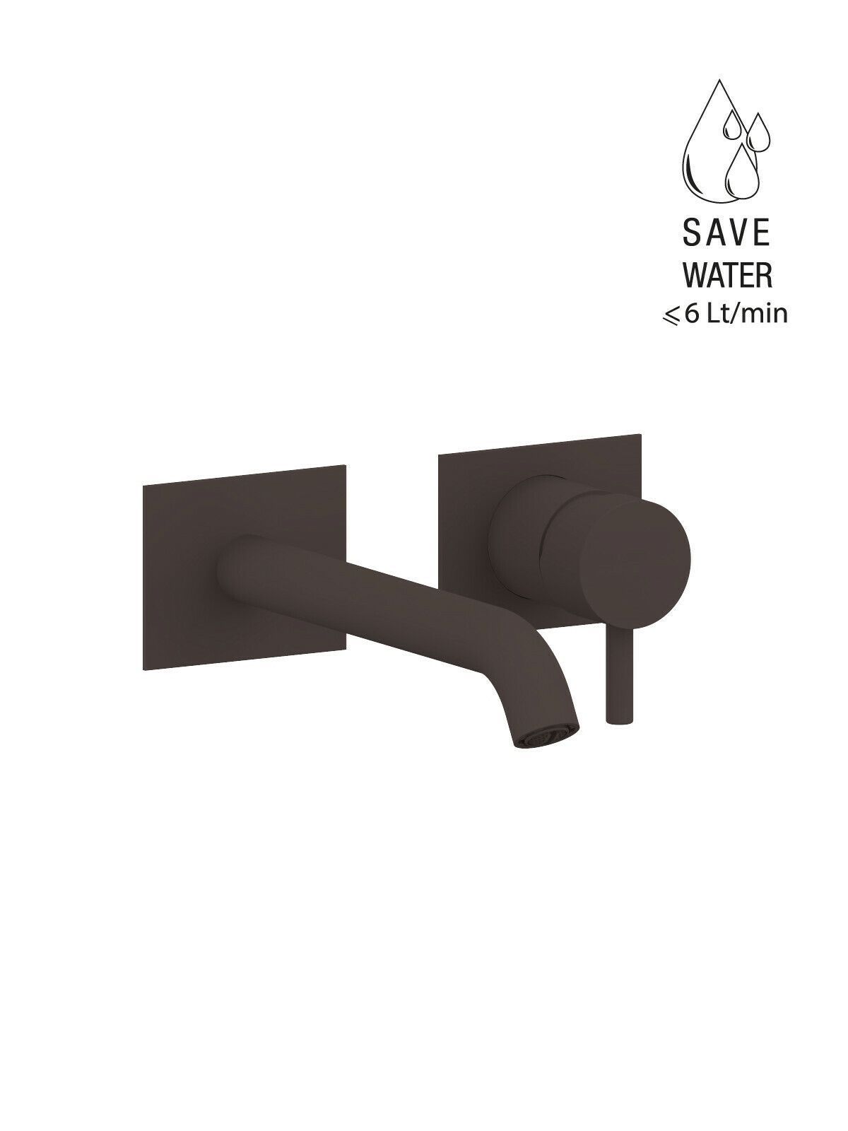 Настенный однорычажный смеситель для раковины с ограничителем расхода Rubinetterie Frattini Pepe XL ARCH-00098540 - Вид №16