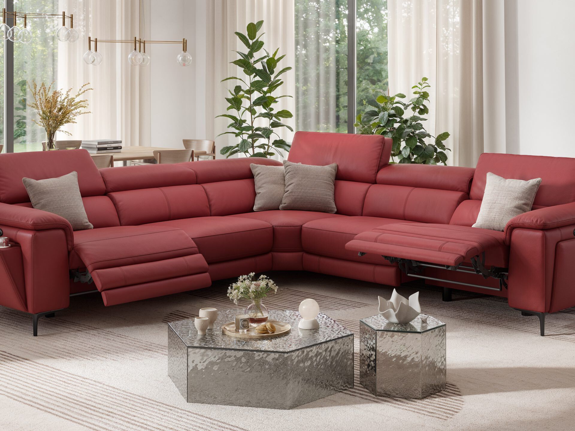 Кожаный угловой диван Sofanella Marino ARCH-00084479 - Вид №3