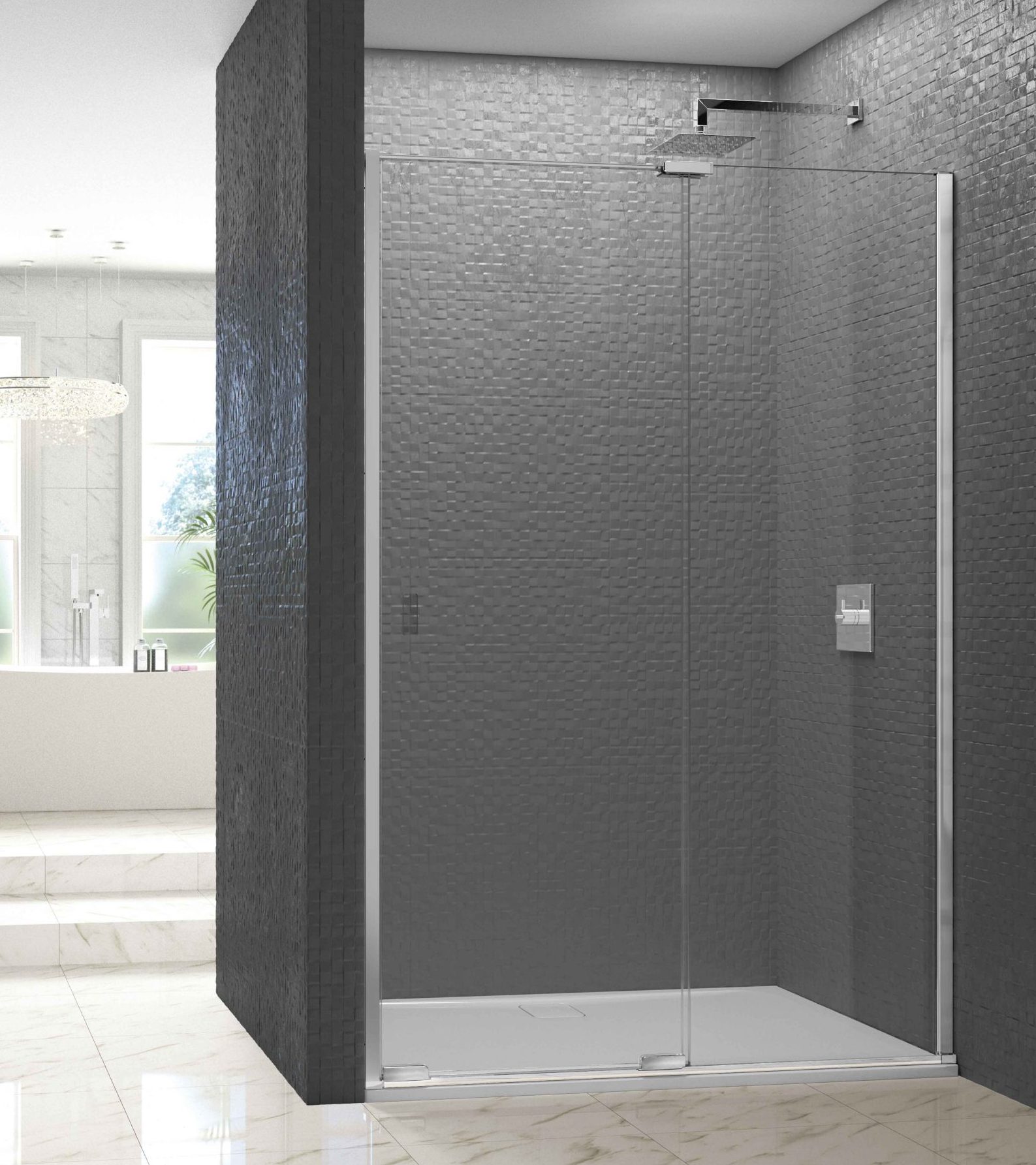 Дверь в нишу ARXFSL130 L or R Merlyn Arysto Хромированный  - Вид №1