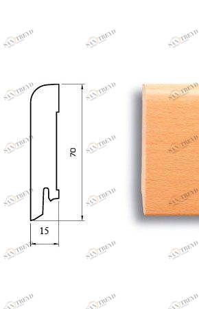 Плинтус Modern Decor Американский Шпонированный Орех 2400х70 мм 1010000653