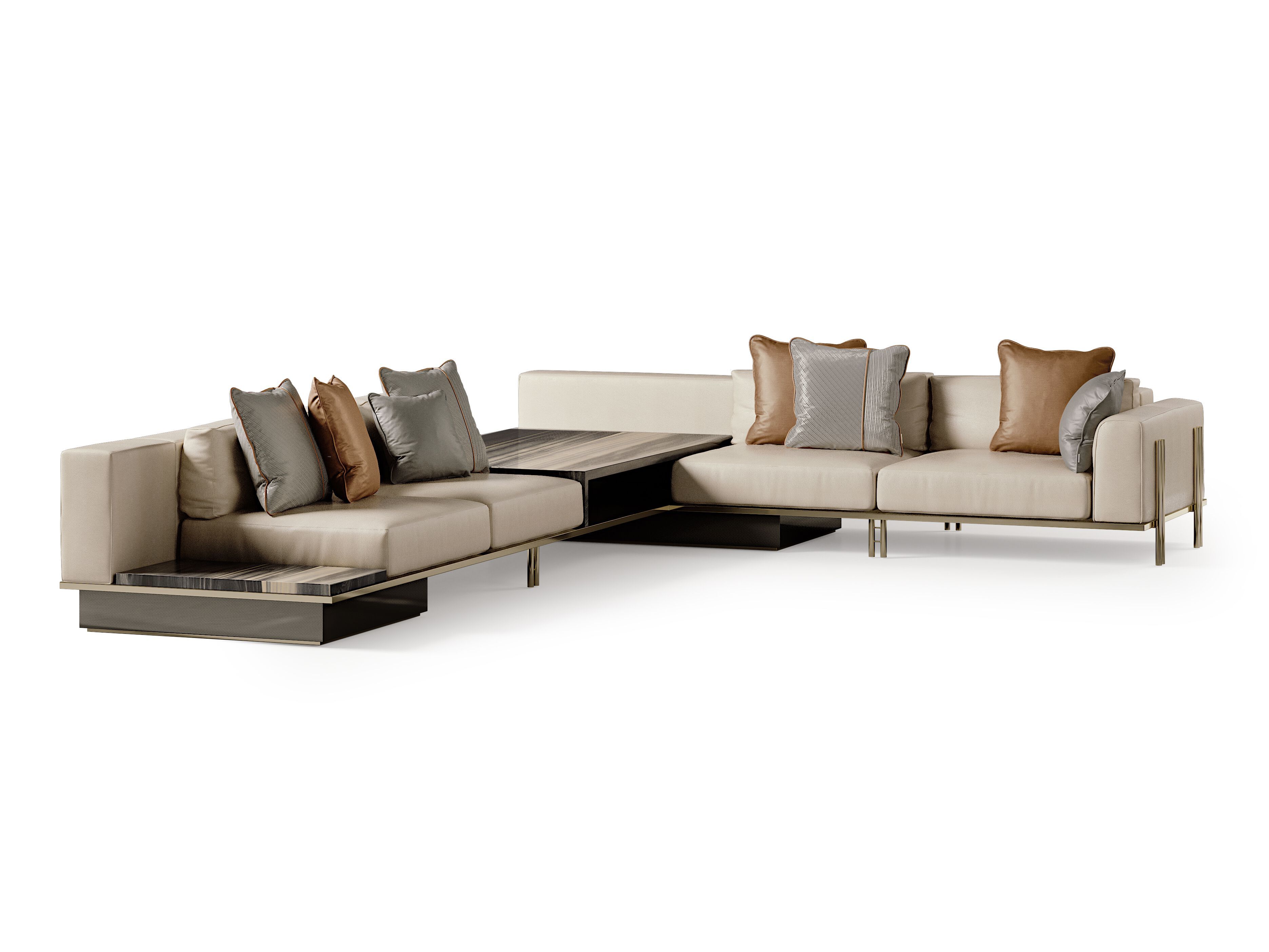 Кожаный модульный угловой диван Bizzotto Italia Atmosphera ARCH-00065491