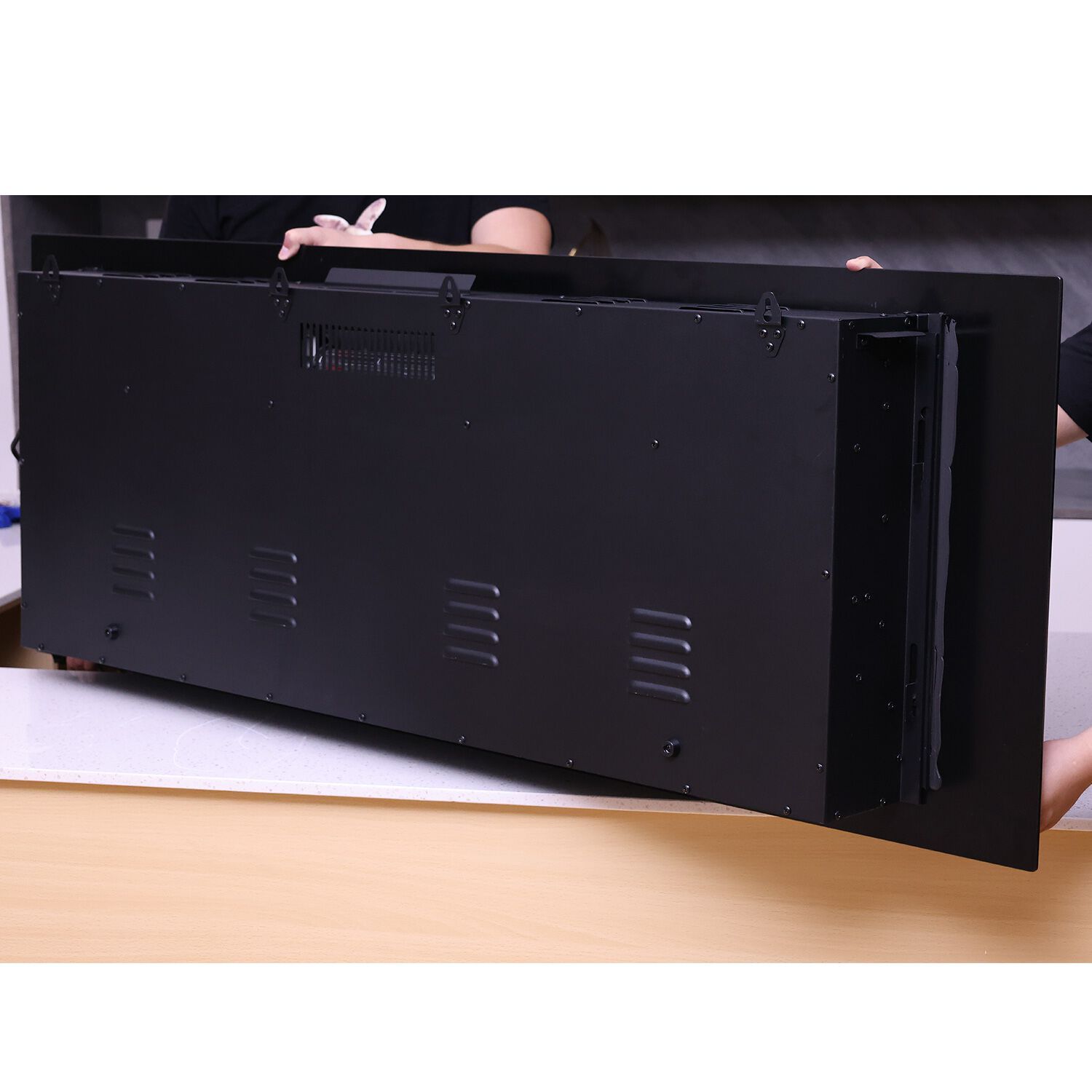 Настенный электрический стальной и стеклянный камин SINED APRICA ARCH-00120284 - Вид №6