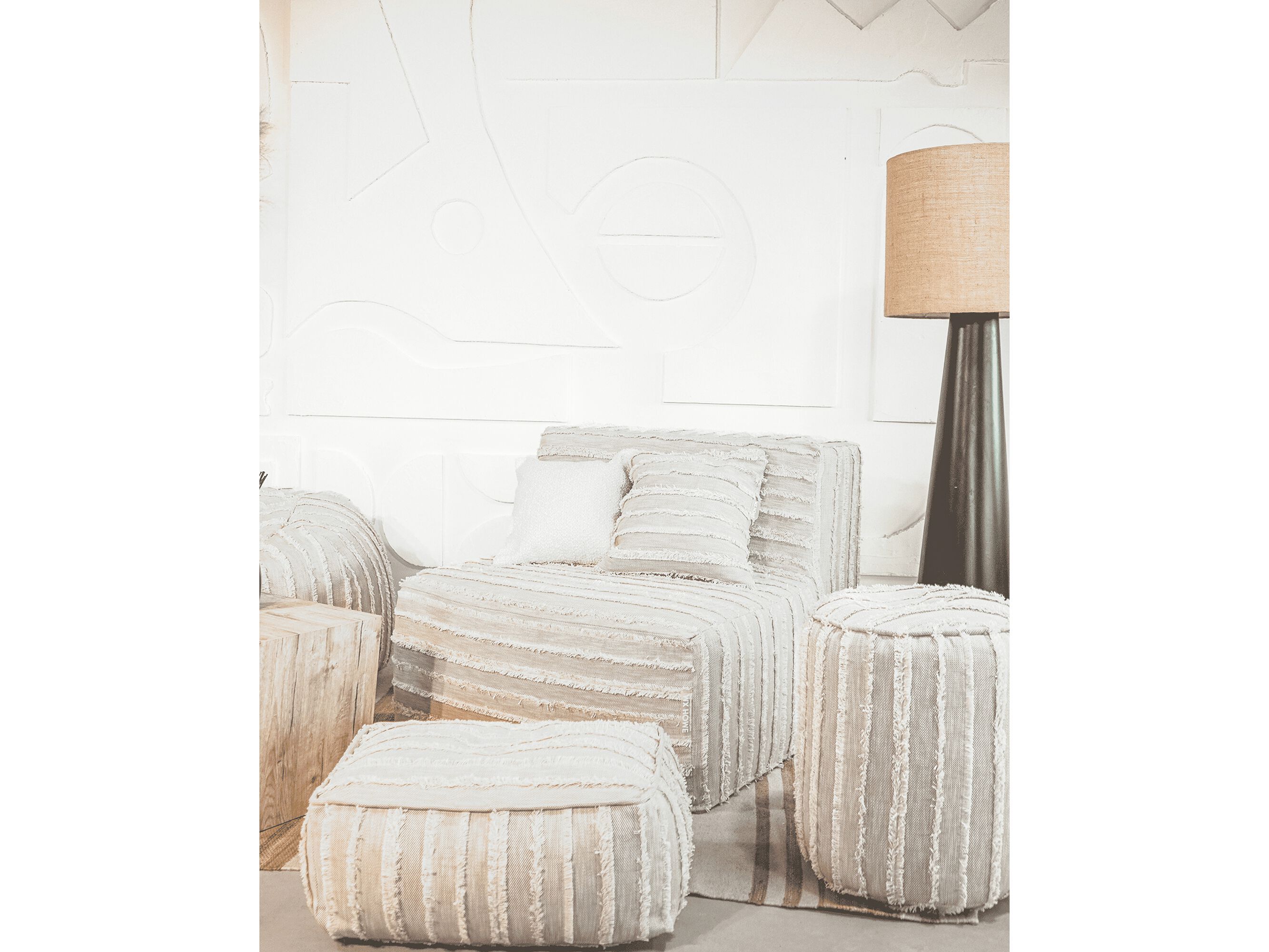 Круглый шерстяной пуф MX HOME T-H ARCH-00148614 - Вид №1