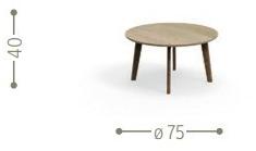 Talenti Круглый журнальный столик из мрамора Cleo teak sun-id-1365376 - Вид №9