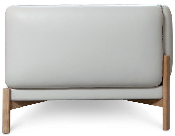 Duvivier Canapés Угловое кресло из кожи и ткани с подлокотниками Jules sun-id-1421748 - Вид №1